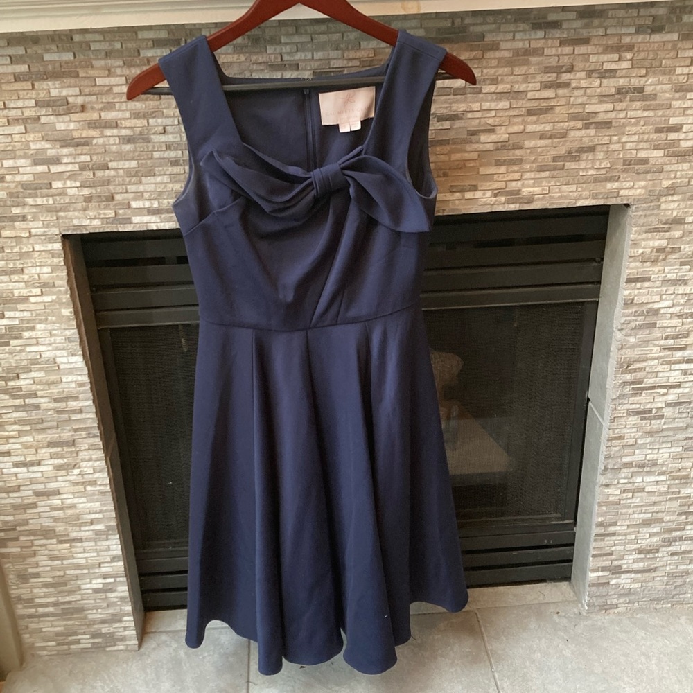 Gal Meets Glam Zoe Bow Neckline Fit & Flare Dress